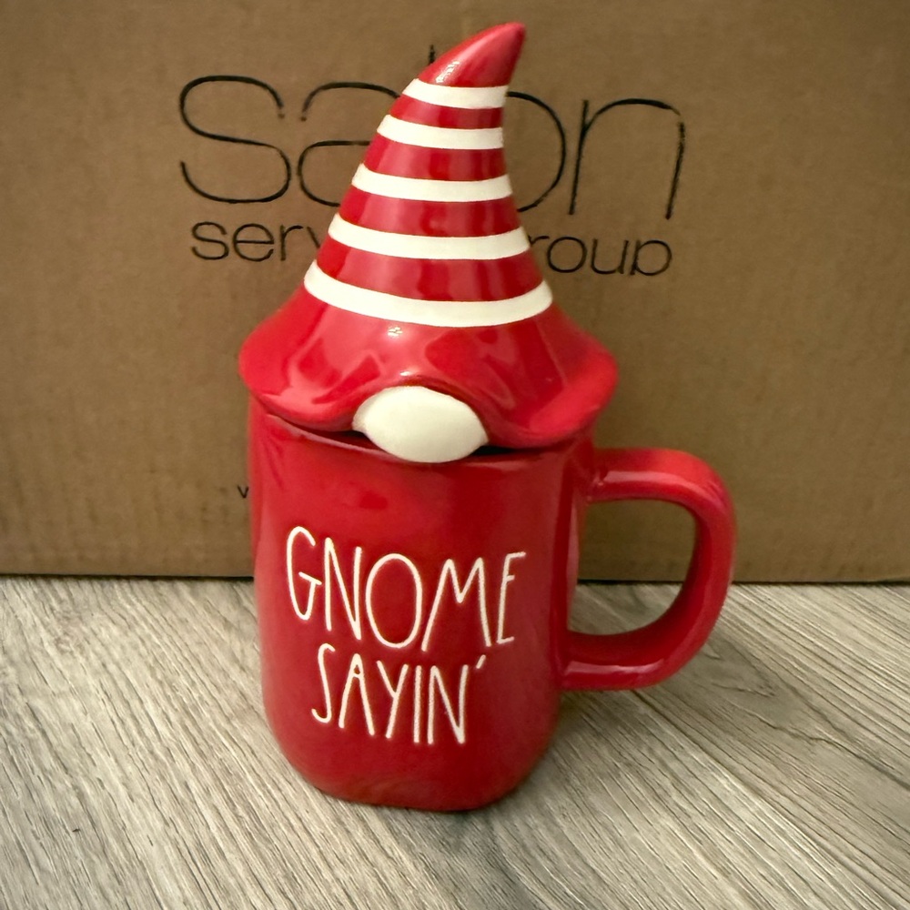 Rae Dunn Christmas Red Gnome Sayin' Mug